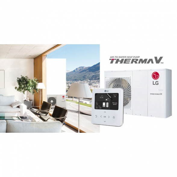 Šilumos siurblys oras - vanduo LG THERMA V MONOBLOK - 7,0kW (1F, R32) 3