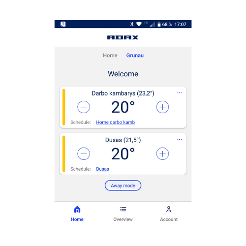 Elektrinis radiatorius ADAX NEO H WIFI 02 KWT - 250W 2